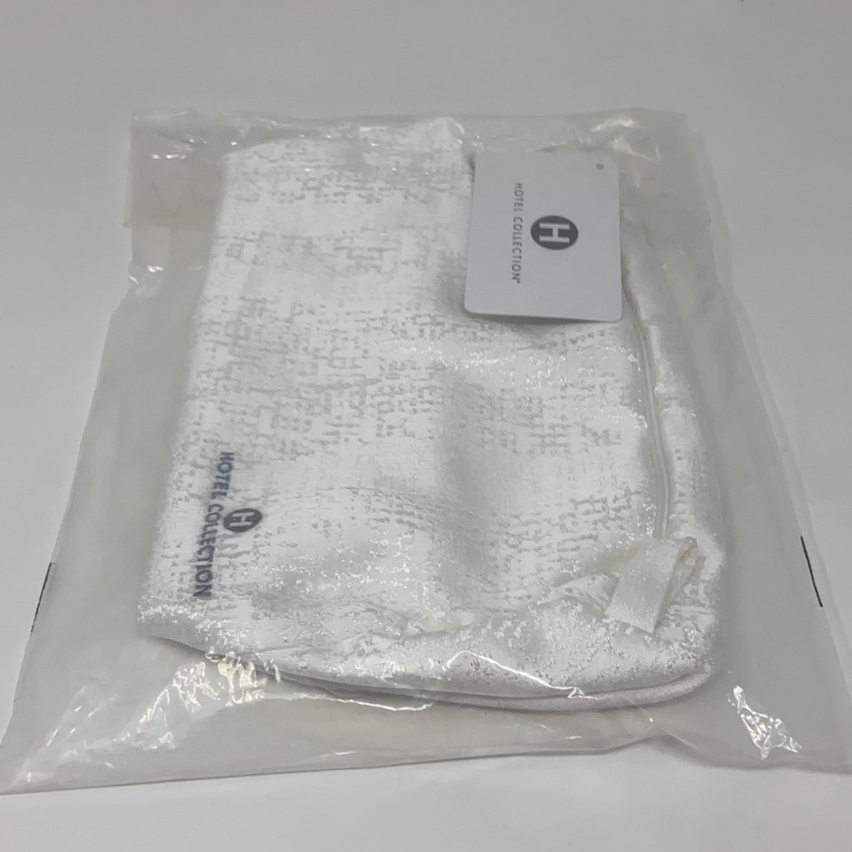 White Fractured Geo Zip Cosmetic Pouch - Hotel Collection
