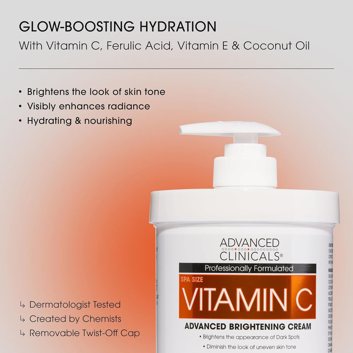 Vitamin C Brightening Face Serum & Cream Set for Dark Spots & Dull Skin