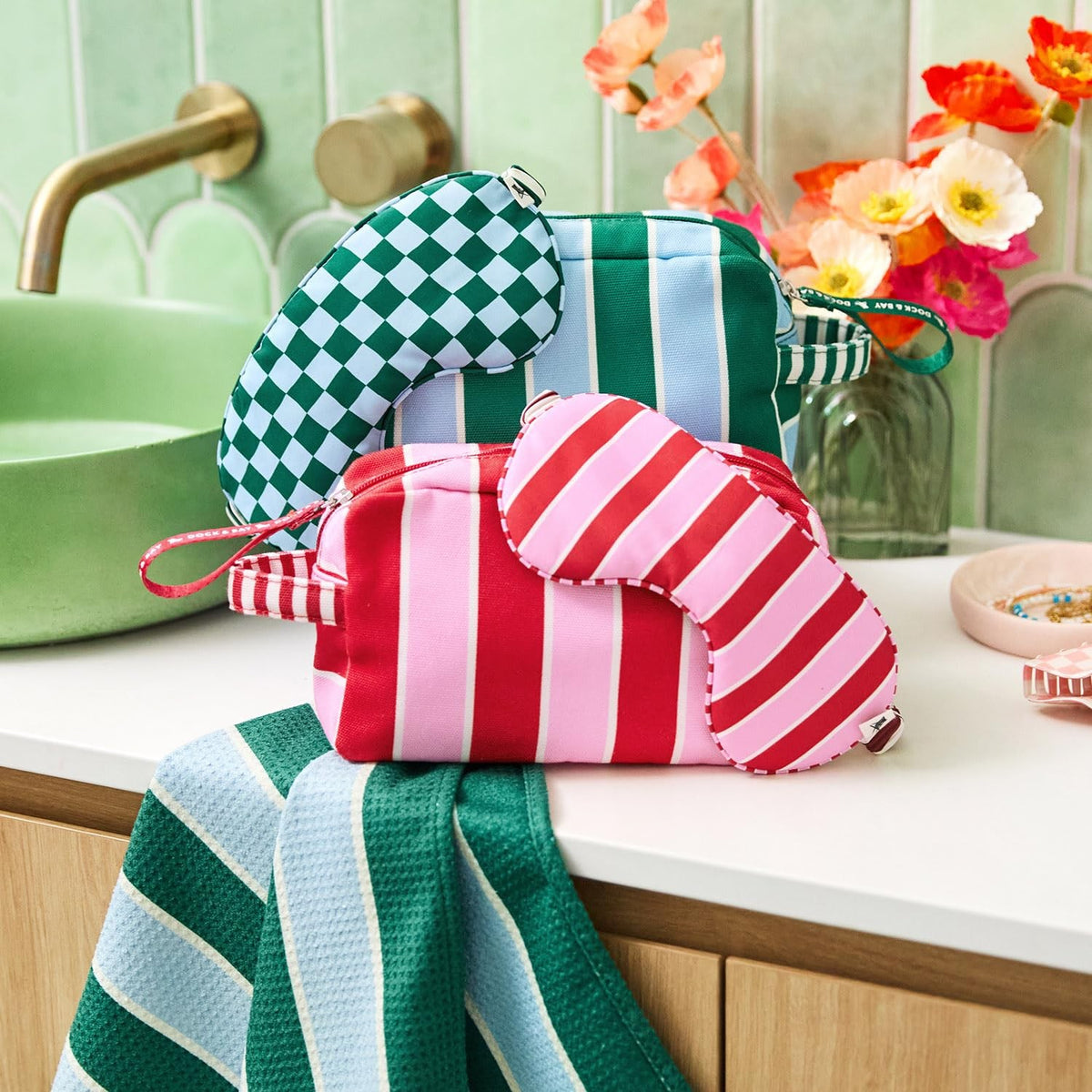 Large Travel Toiletry Bag with Recycled Materials and Hard-Wearing Design