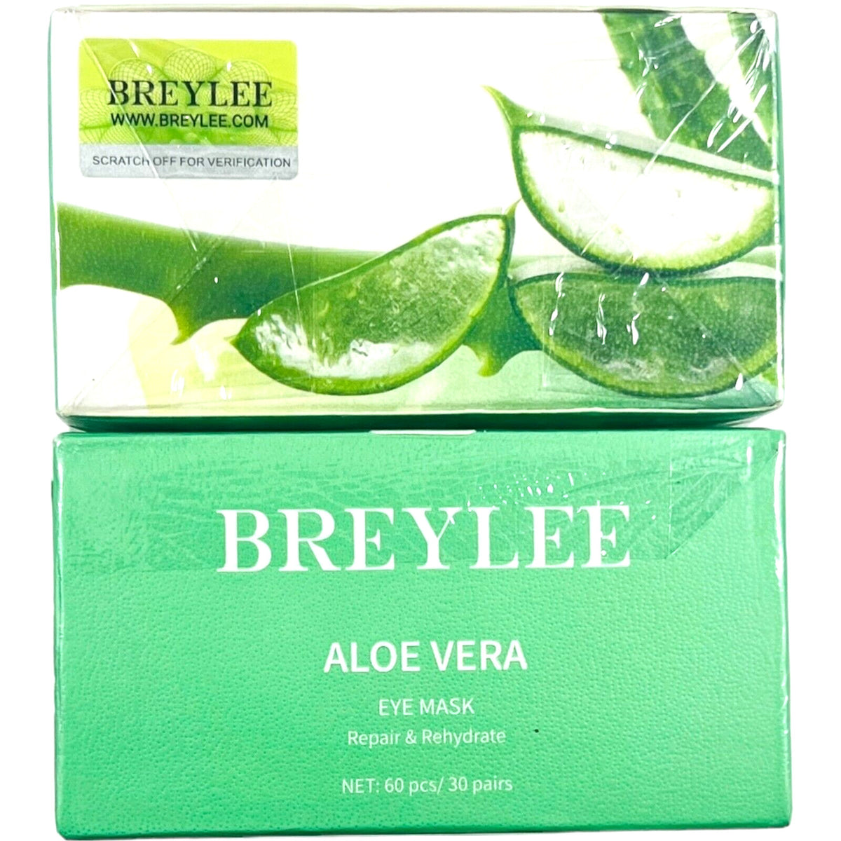 Aloe Vera Eye Mask Set 30 Pairs – Hydrating Puffy Eye Relief, Lot of 2