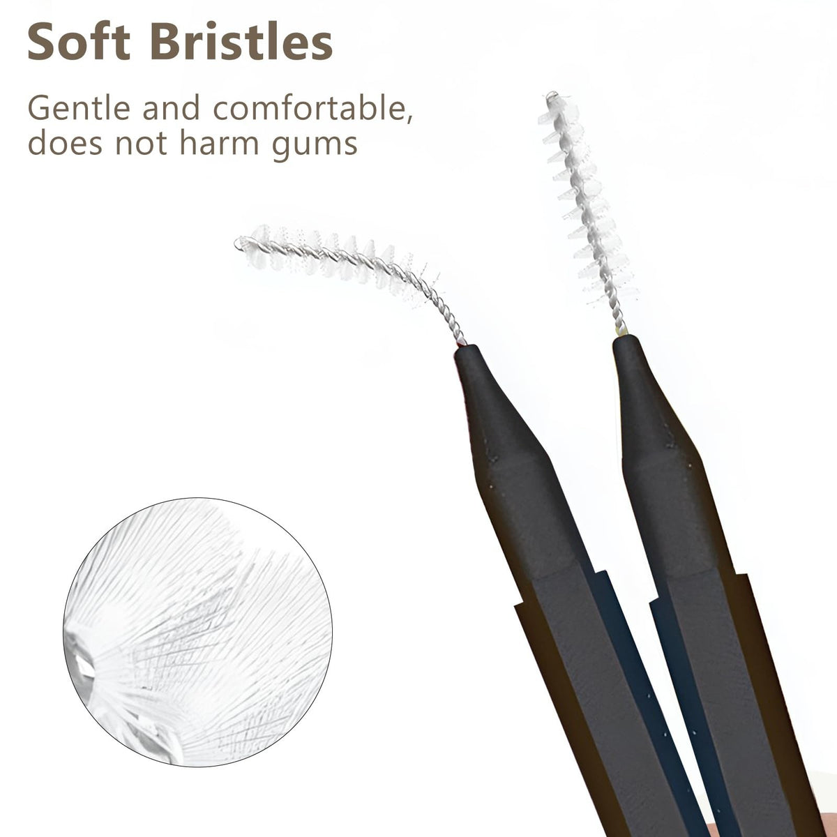 40 Pcs Micro Eyebrow & Lash Spoolie Brush Set Travel Reusable