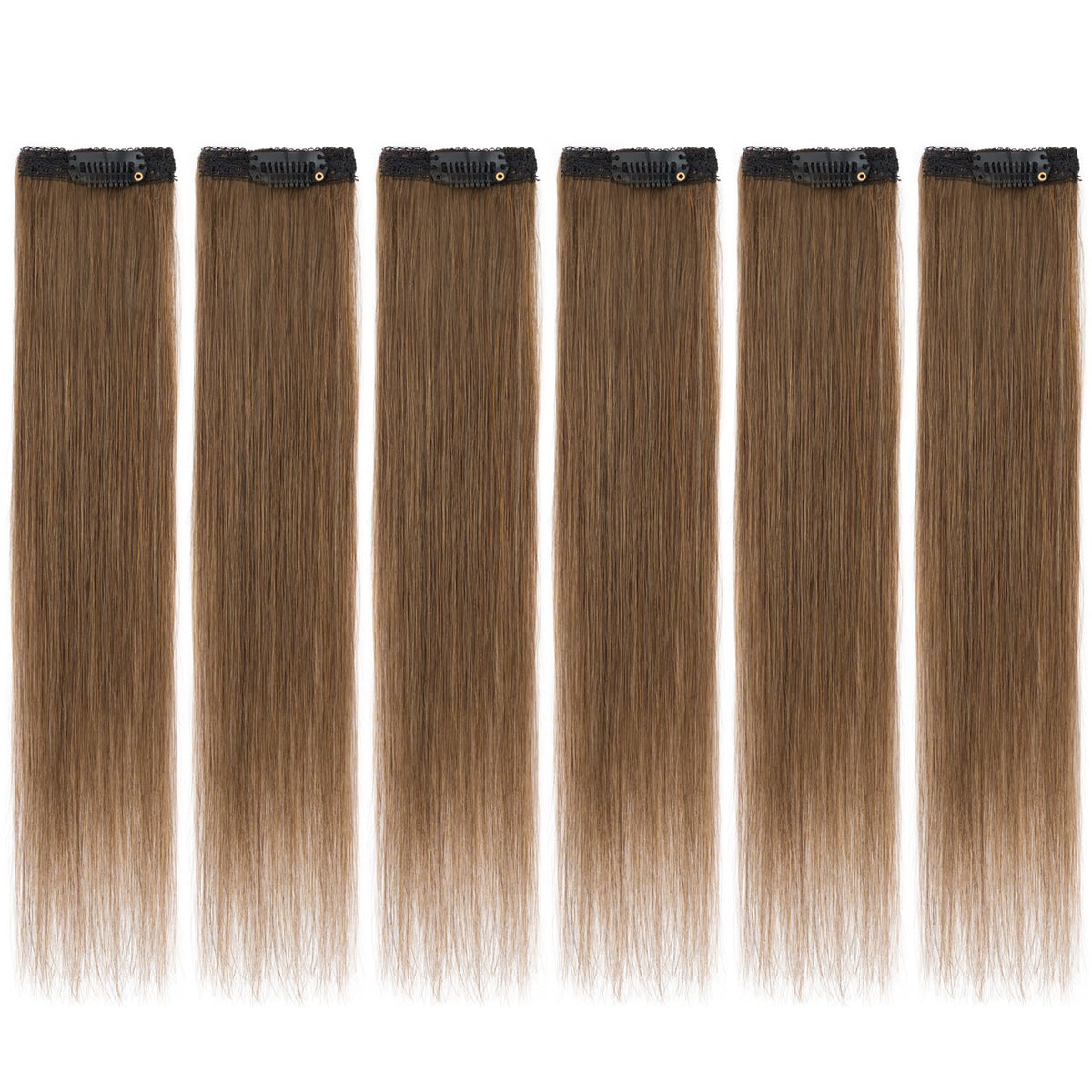 6PCS Clip-In Short Hair Extensions 100% Human Hair, Multiple Colors & Lengths