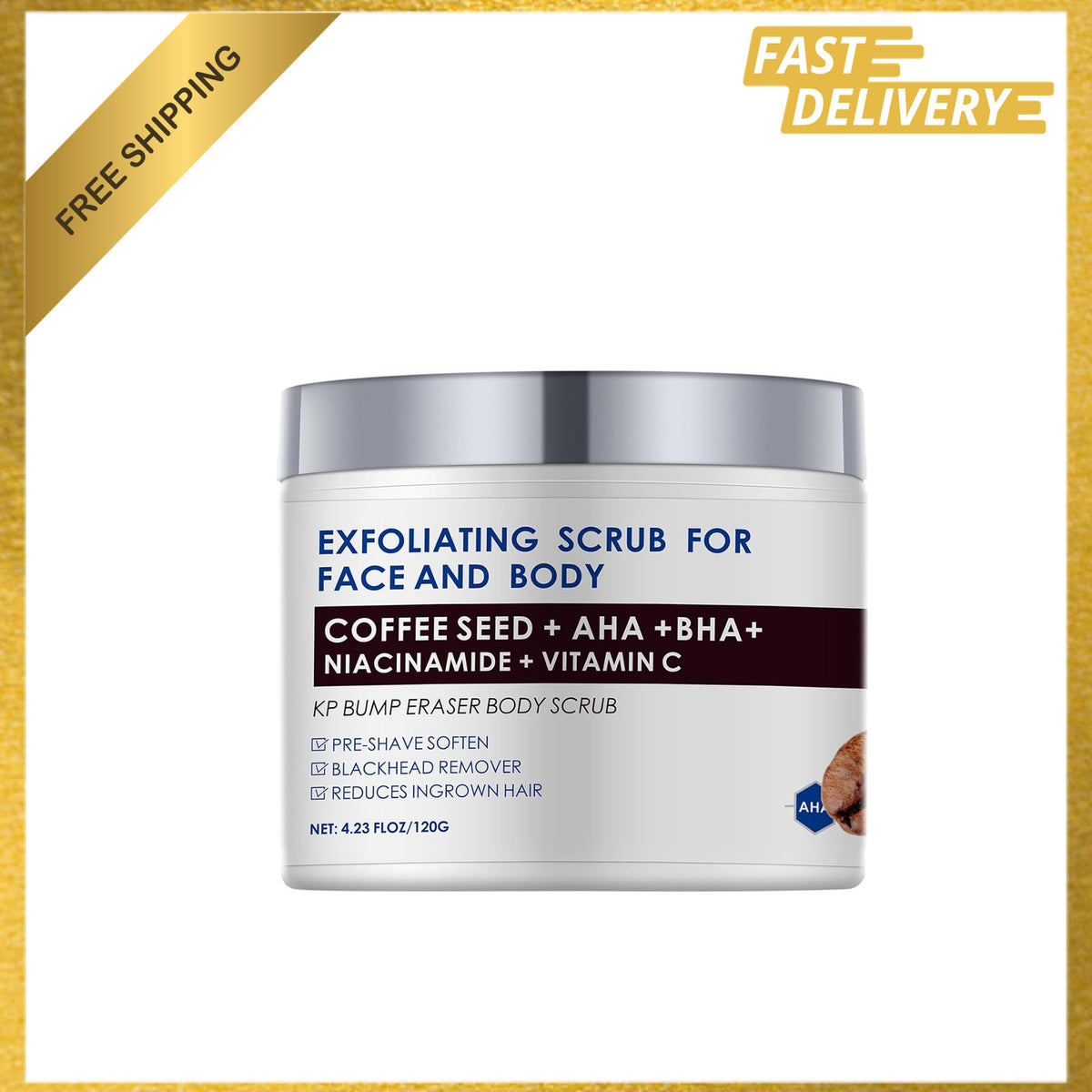 Bump Eraser Body Scrub 10 AHA BHA Exfoliating Treatment for Ingrown
