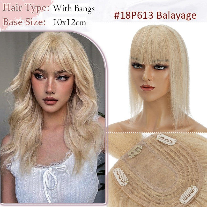 Women Clip-in Hairpiece for Hair Loss & Volume - 100% Remy Human Hair