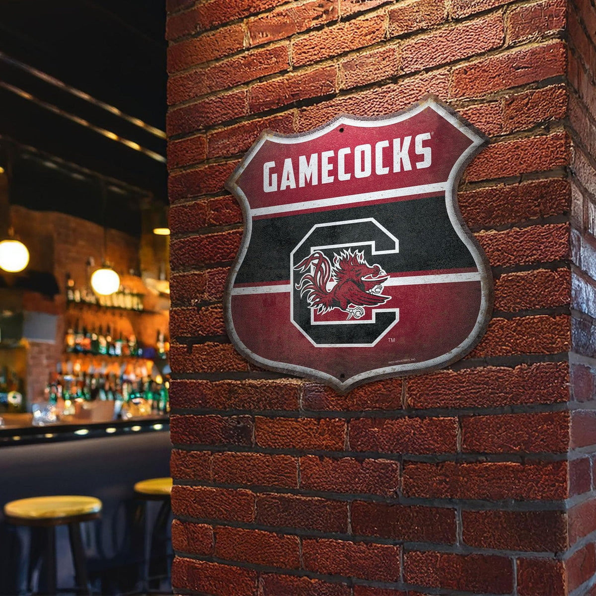 NCAA Metal Route Sign - South Carolina Gamecocks Home Decor 11.5"