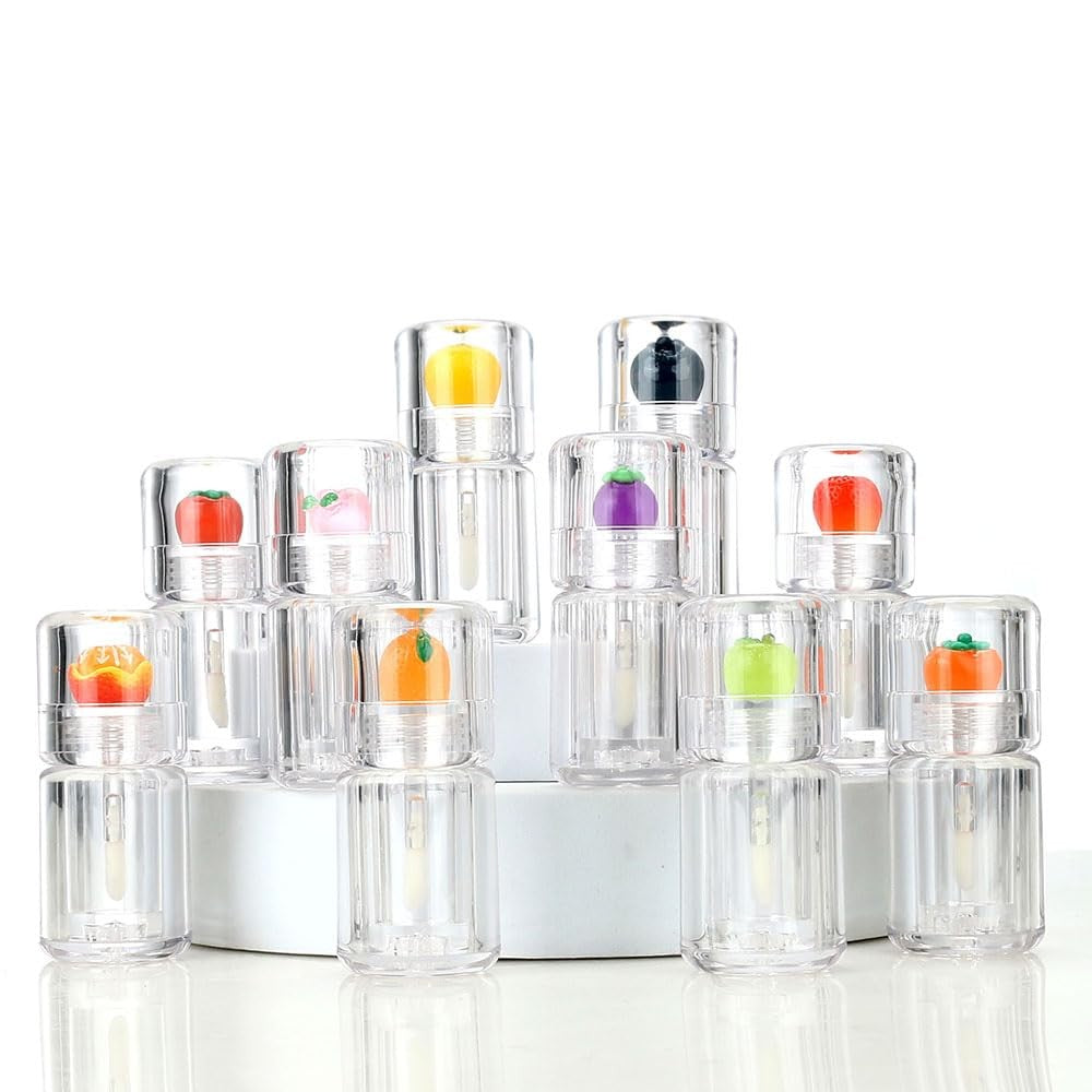 Clear Lip Gloss Tubes 3.5ml - 10 Pack Refillable Cosmetic Containers