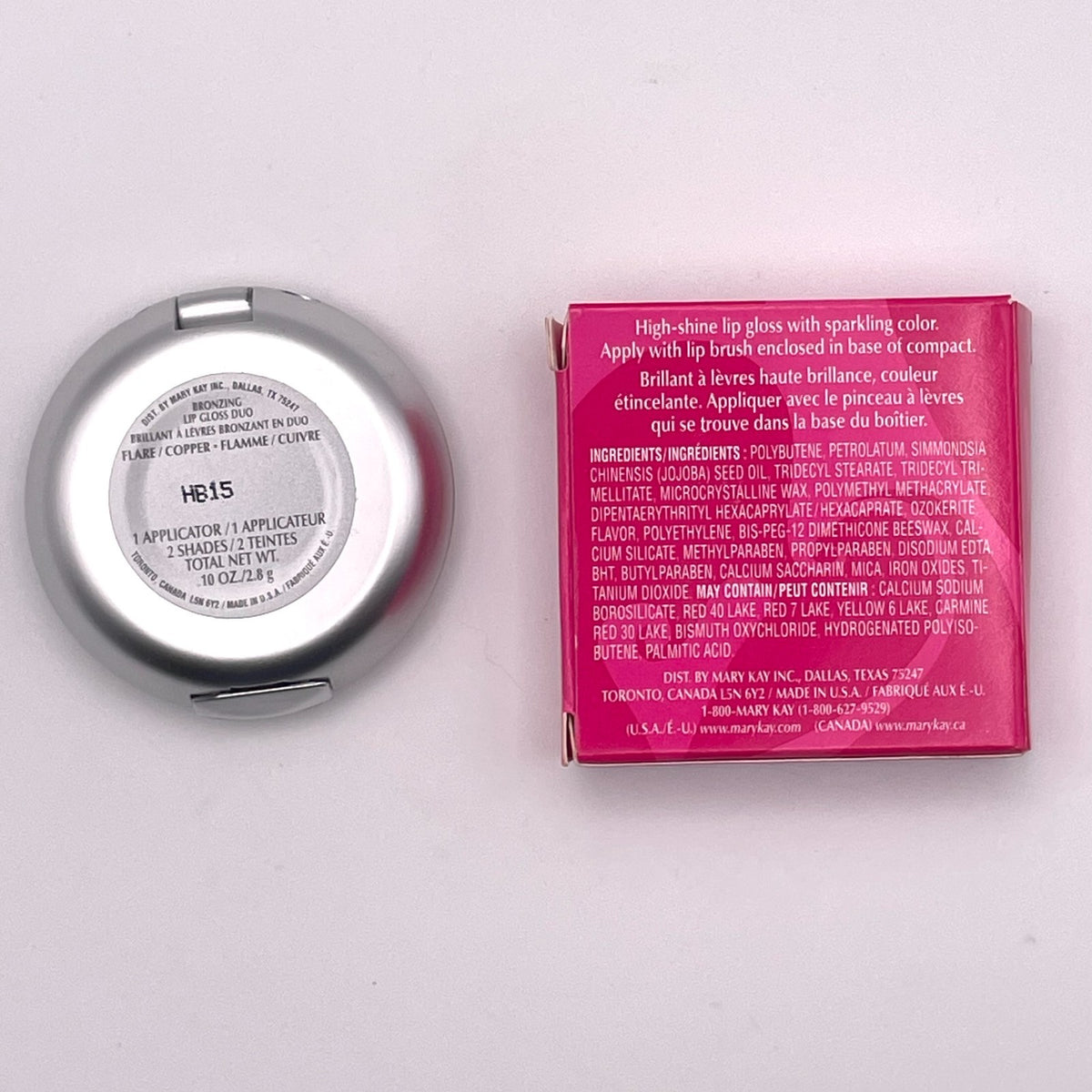 Bronzing Lip Gloss Duo with Mirrored Compact - Flare & Copper Shades