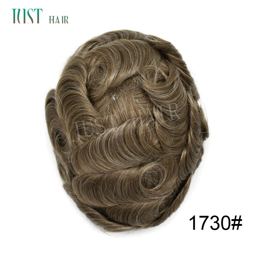 Men's Human Hair Toupee Replacement System - Ultra Thin Skin Hairpiece