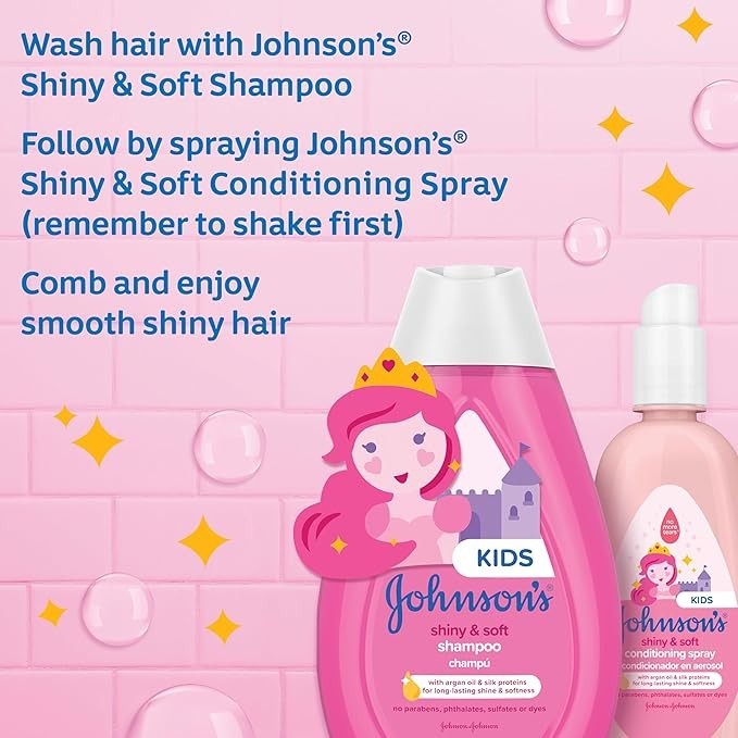Johnson's Baby Shiny & Soft Tear-Free Kids' Shampoo with Argan Oil