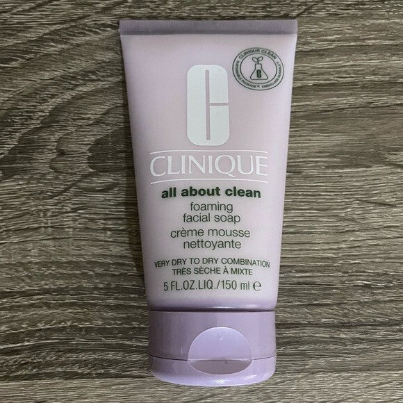 Clinique All About Clean Foaming Facial Soap for Dry & Combination Skin - 5oz/150ml Set