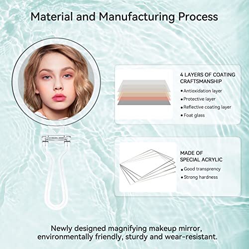 Travel Magnifying Mirror with Handle - Assorted Sizes 20X, 25X, 30X