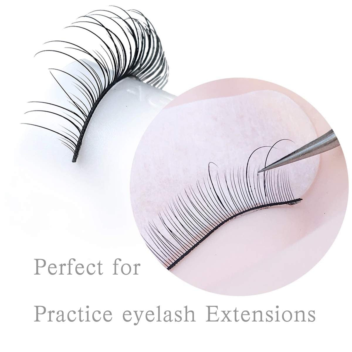 Practice Lash Strips – 30 Pairs Self-Adhesive Training Lashes for Eyelash Extensions