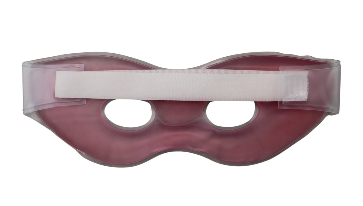 Gel Eye Mask Hot Cold Therapy Pink Adjustable Strap Reusable Relief