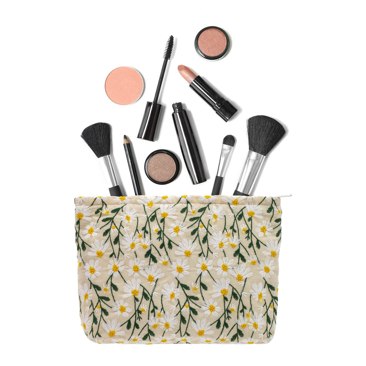 Large Canvas Makeup Bag Organizer with Zipper – Travel Pouch for Purse Essentials