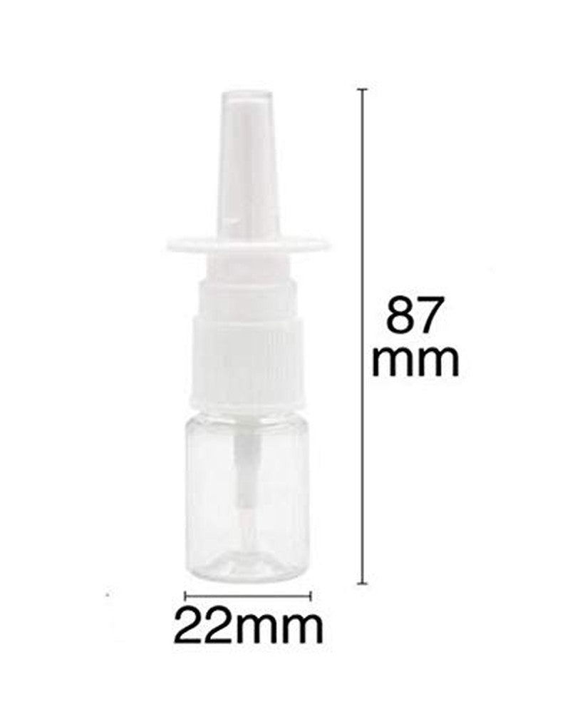 12 Pack Portable 5ml Plastic Nasal Spray Bottles - Refillable Fine Mist