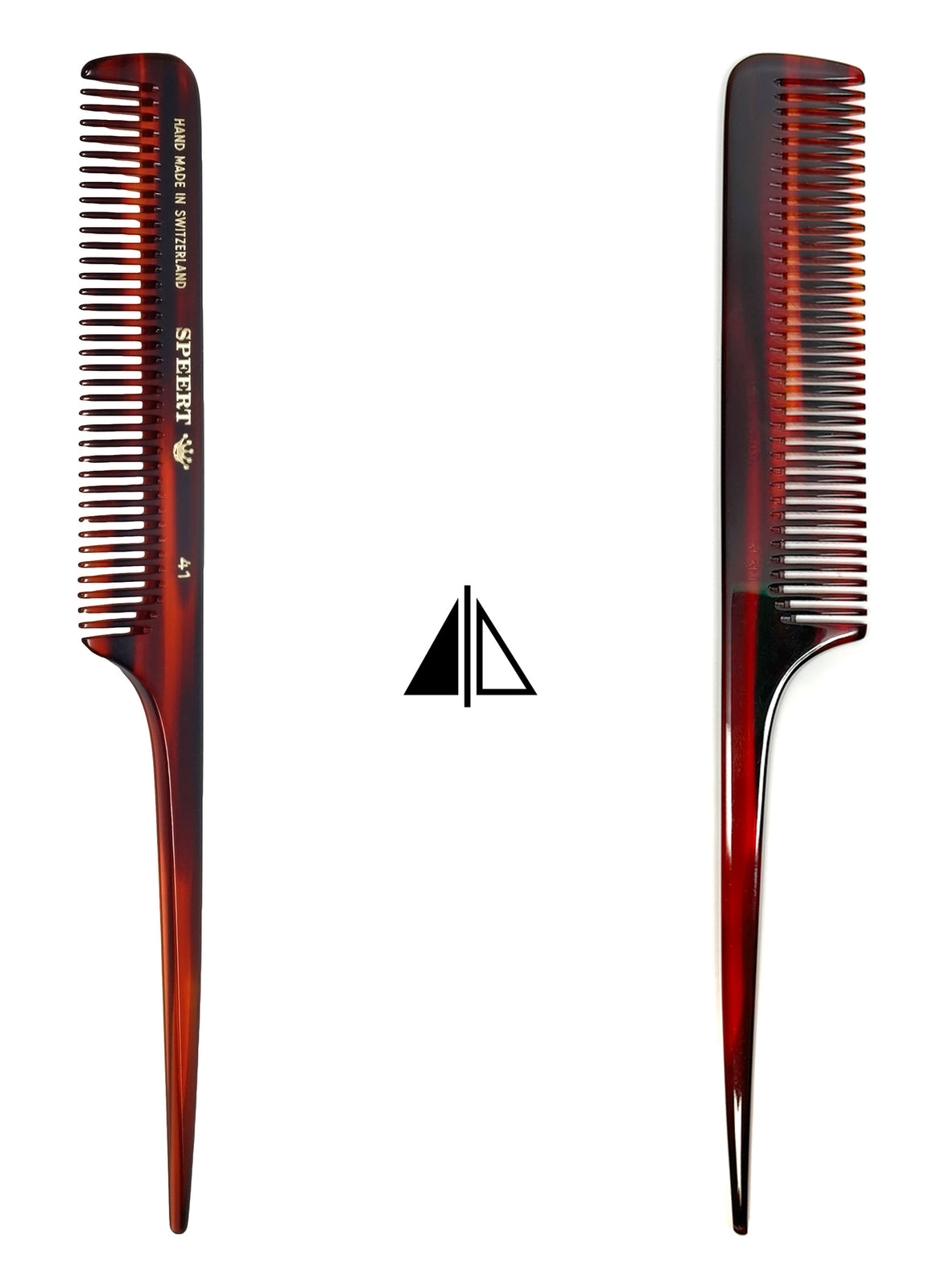 Handmade European Cellulose Acetate Comb 8-Inch Tortoise Havana Style