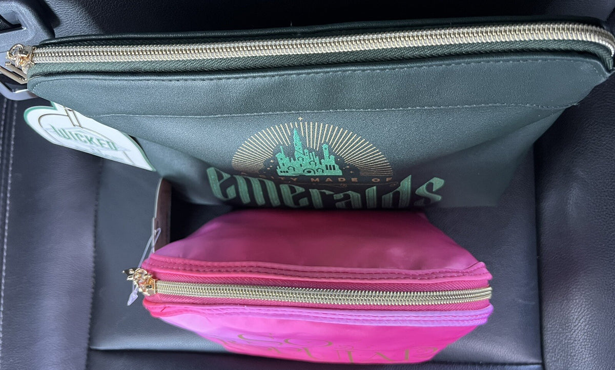 Green Glitter Makeup Bag Clutch - Travel Cosmetic & Toiletry Organizer