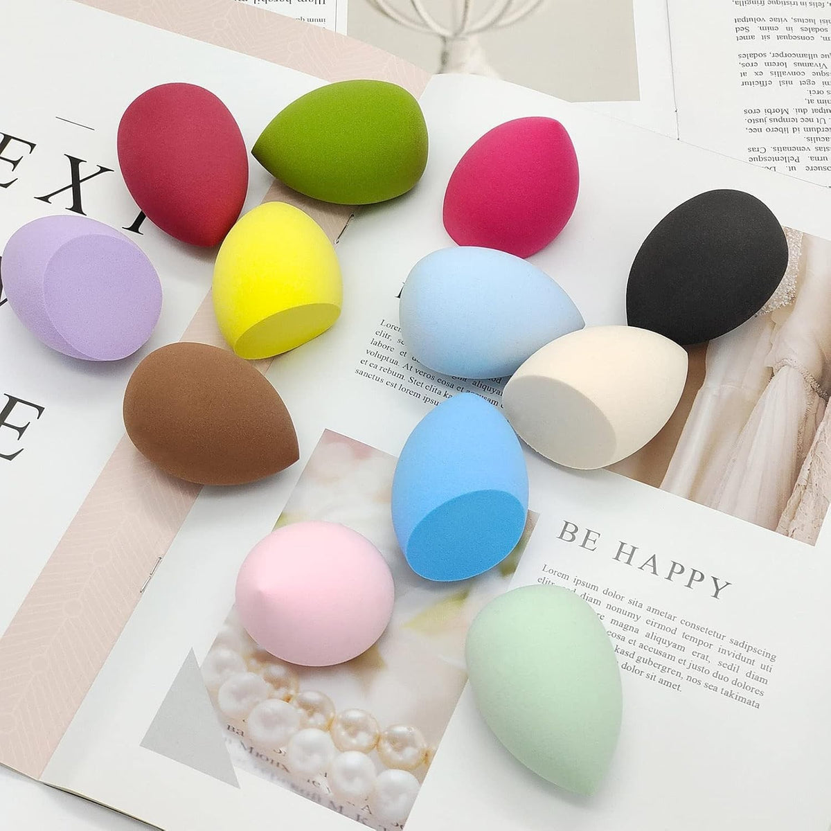 Professional Latex-Free Makeup Sponges - Teardrop & Beveled Shapes Set