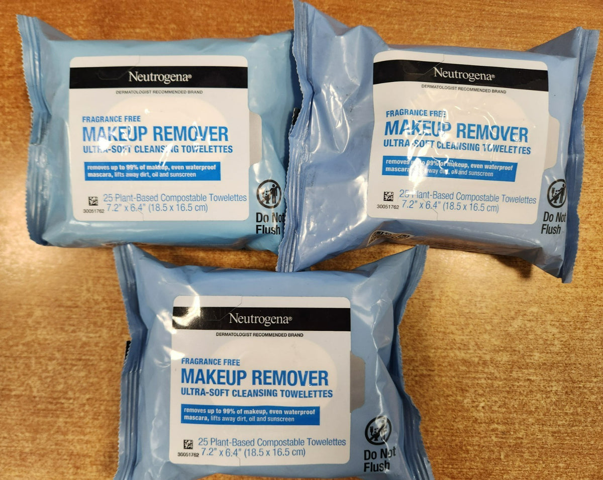 Hypoallergenic Makeup Remover Wipes - Fragrance-Free, Compostable, Gentle on Sensitive Skin