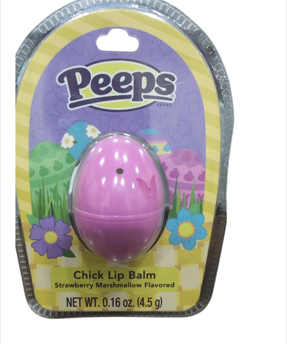 3 Pack Easter Pink Egg-Shaped Lip Balm Set - Strawberry Marshmallow Flavor