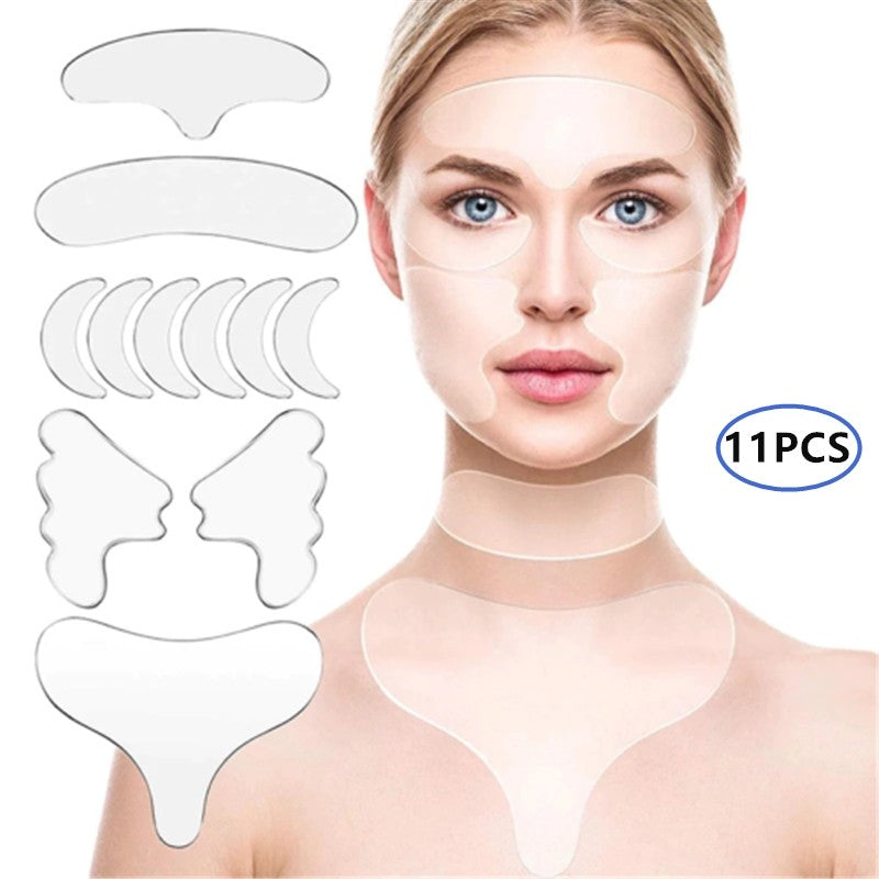 Reusable Silicone Facial Wrinkle Patches for Face Eye Forehead Neck Anti-Aging