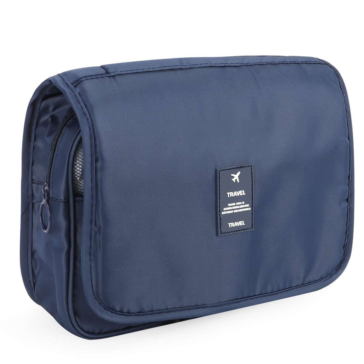 Travel Cosmetic Organizer Bag with Multiple Compartments and Water-Resistant Oxford Fabric