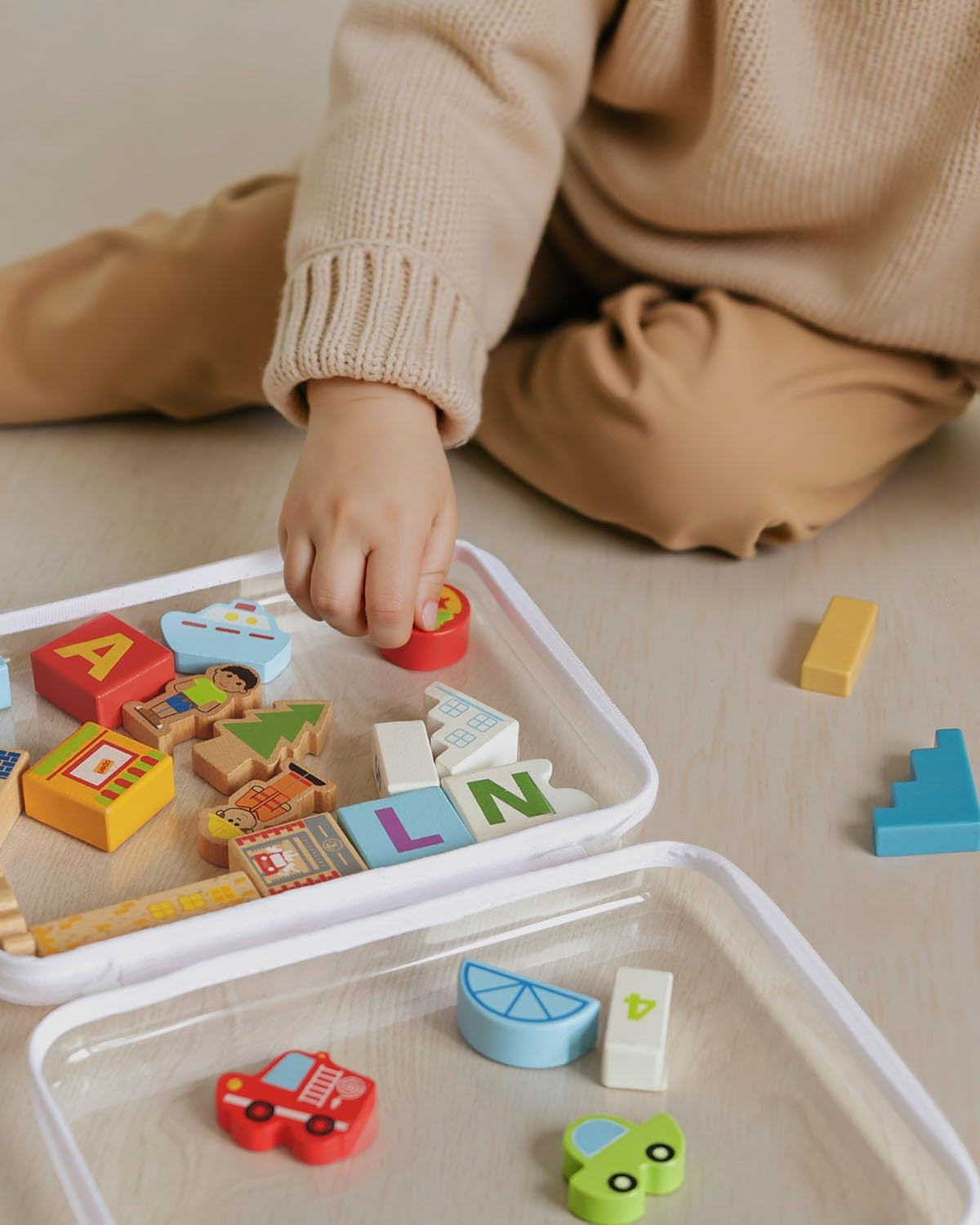Transparent Rigid Plastic Storage Cases with Zipper - Set of 3