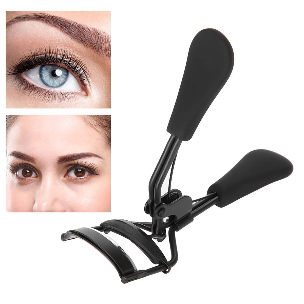 Professional Stainless Steel Eyelash Curler with Silicone Pad - Eye Makeup Tool