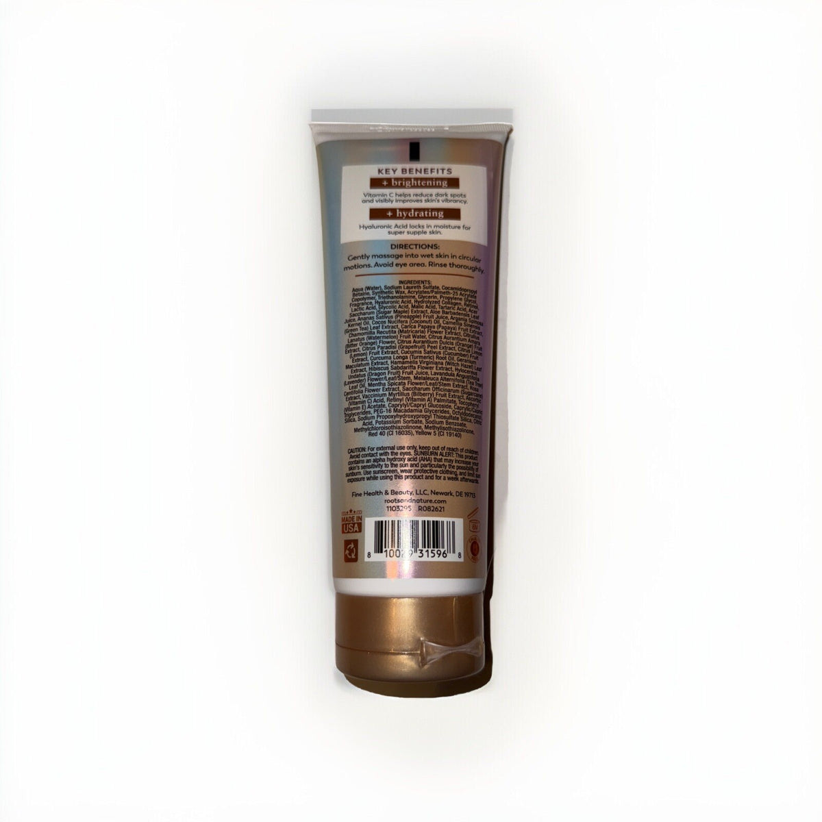 roots + nature brightening vitamin c scrub LARGE 8.5 Fl oz Tube SEALED