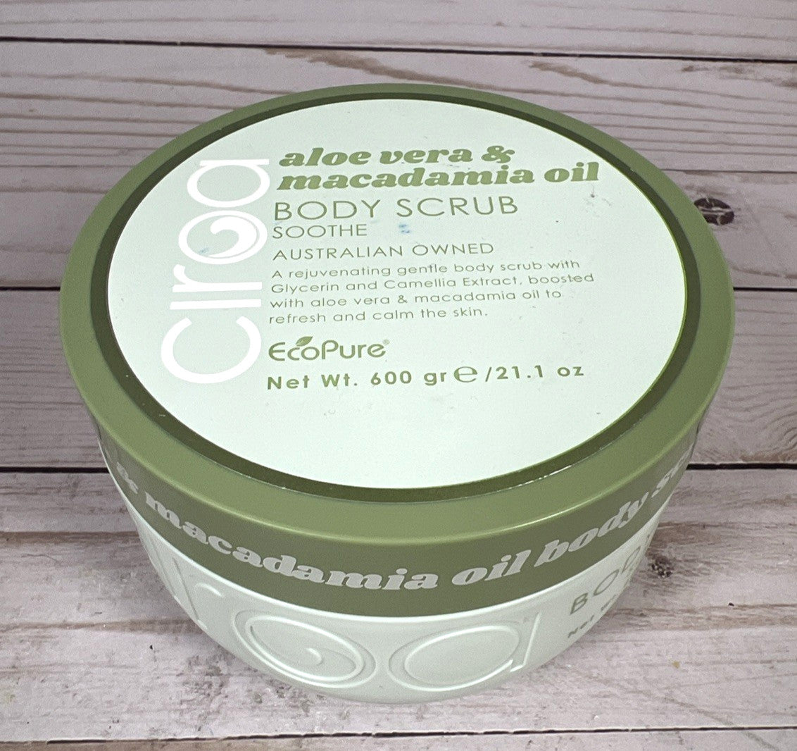 Ciroa Aloe Vera & Macadamia Oil Body Scrub Soothe 21.1oz