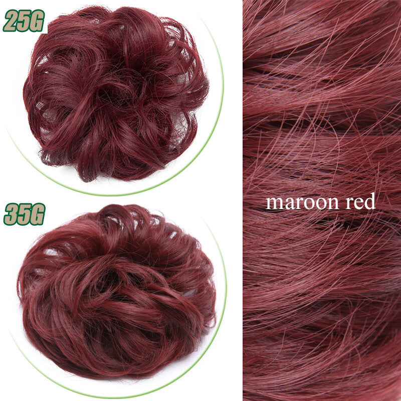 Curly Messy Bun Hair Piece Scrunchie Thick Updo Hair Extensions - Real Human Hair