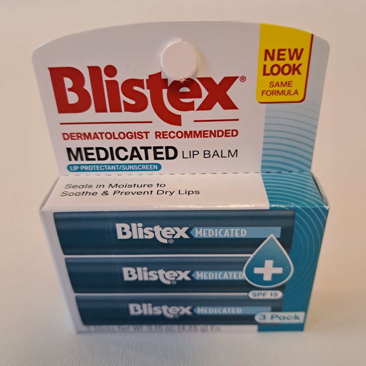 Medicated Lip Balm Pack with SPF 15 - Moisturizing Sunscreen Treatment
