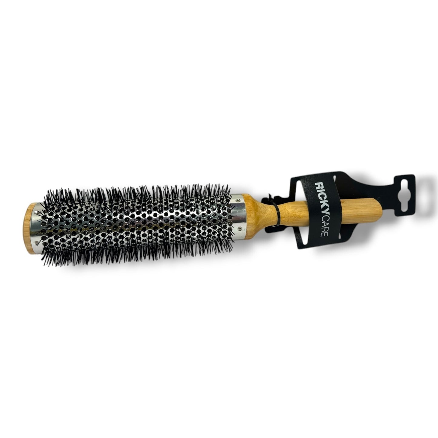 Round Hairbrush with Wooden Barrel 12-Inch Styling Brush for Hair