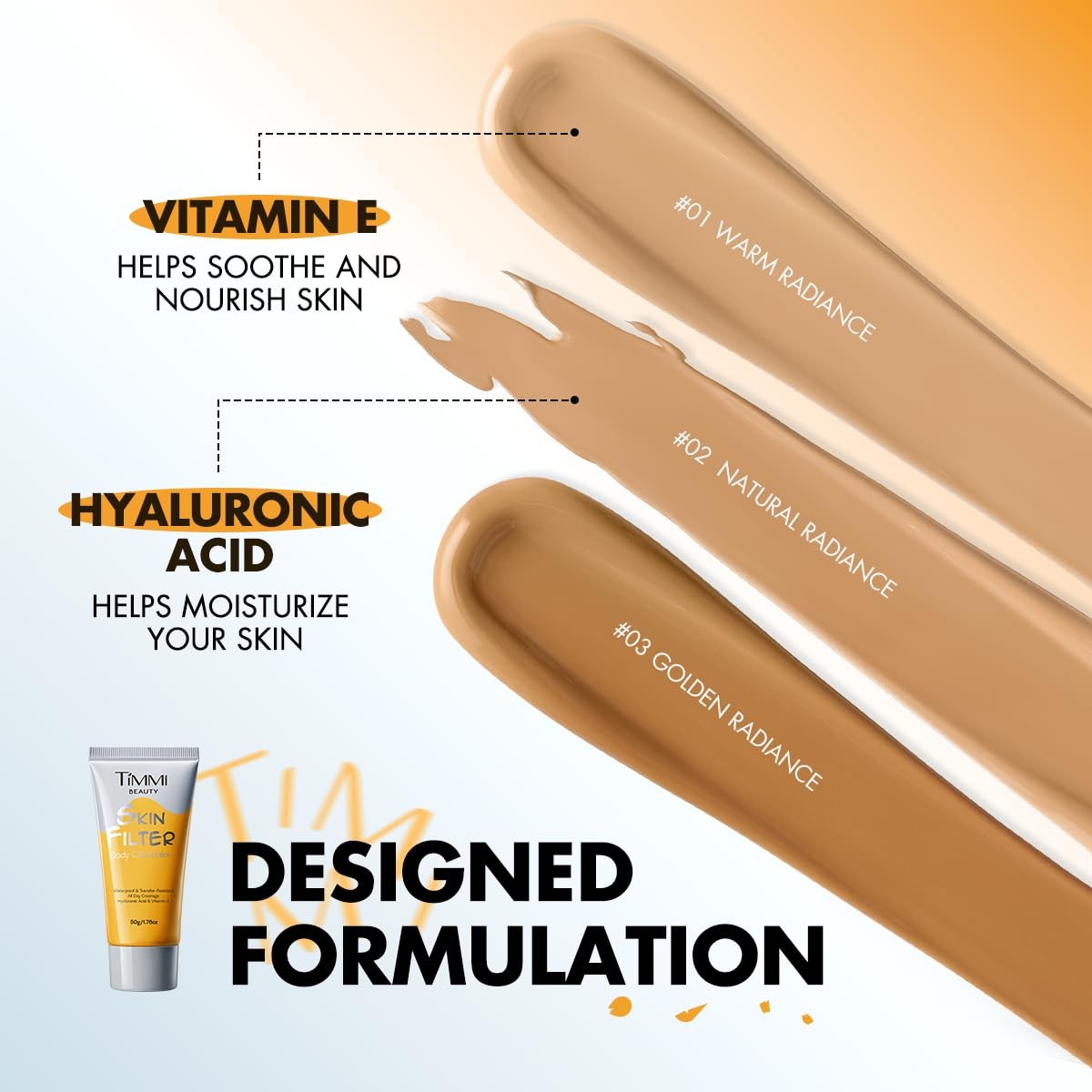 Skin Filter Body Concealer 2.8 oz 02 Natural – Buildable, Waterproof Body Makeup