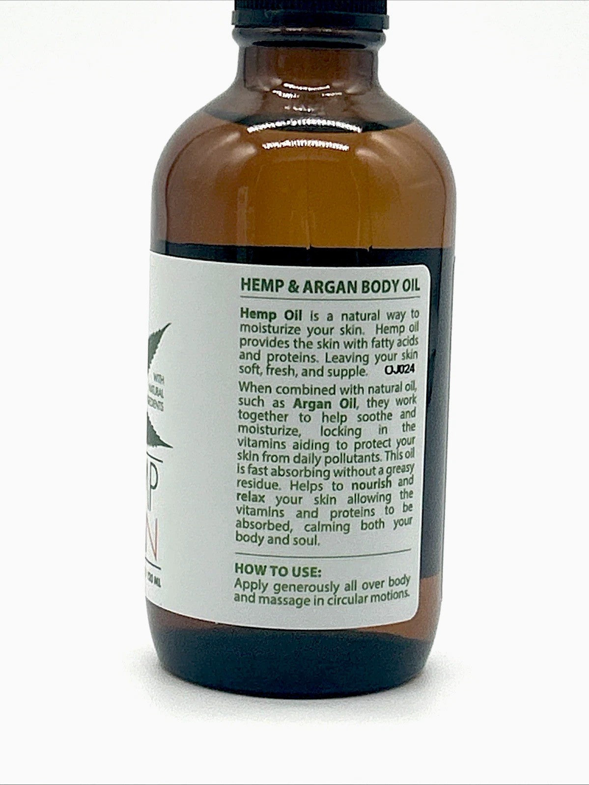 Hemp + Argan Body Oil - Moisturizing & Nourishing 4 oz