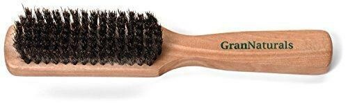 Men's Boar Bristle Hair Brush - Natural Wooden Wave Styling Comb