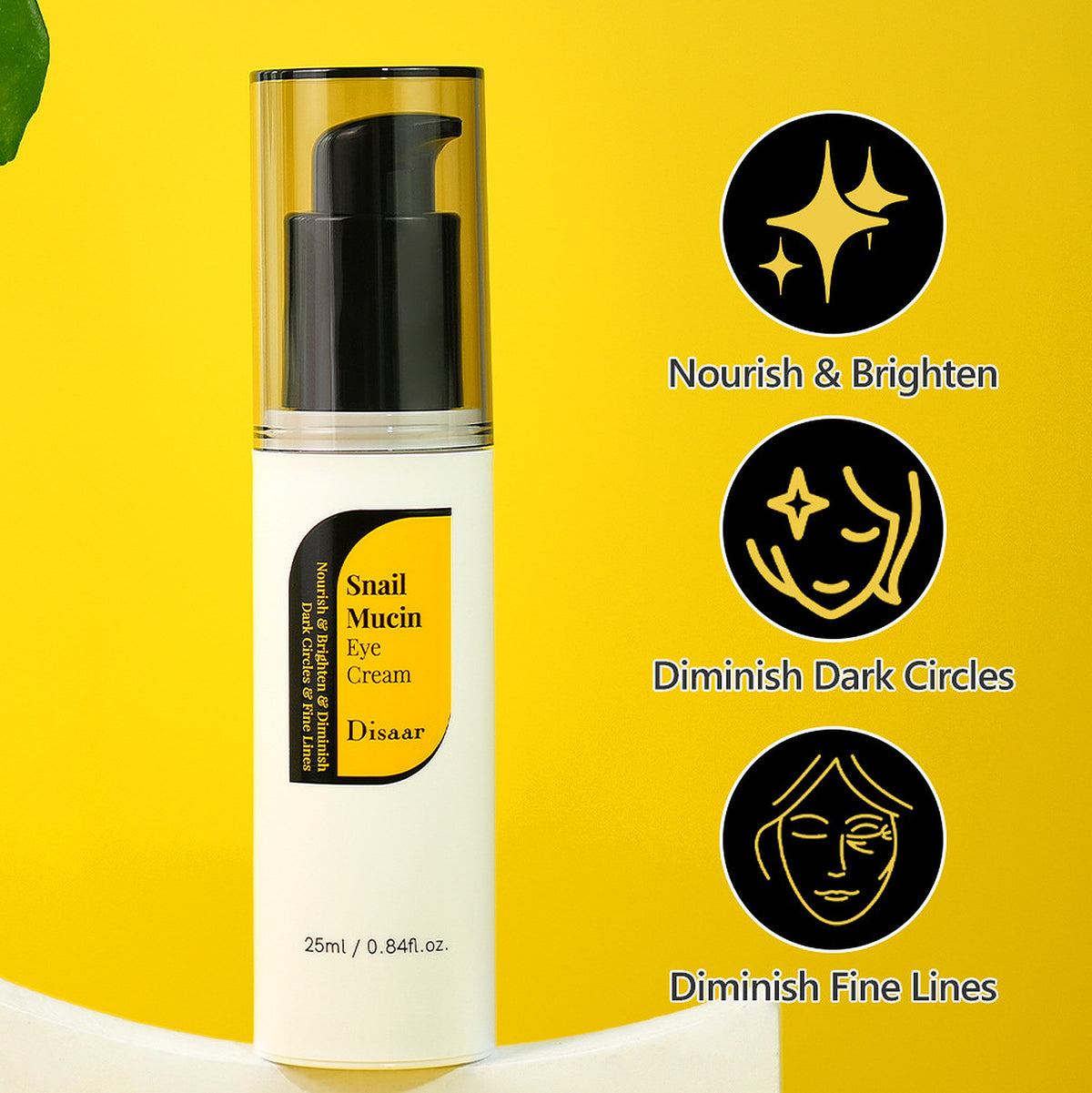 Snail Mucin Eye Cream for Dark Circles and Fine Lines - 25ml