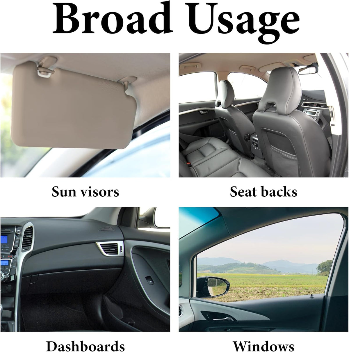 Portable Auto Mirror 15x8cm Adhesive Stainless Steel for Car SUV Makeup