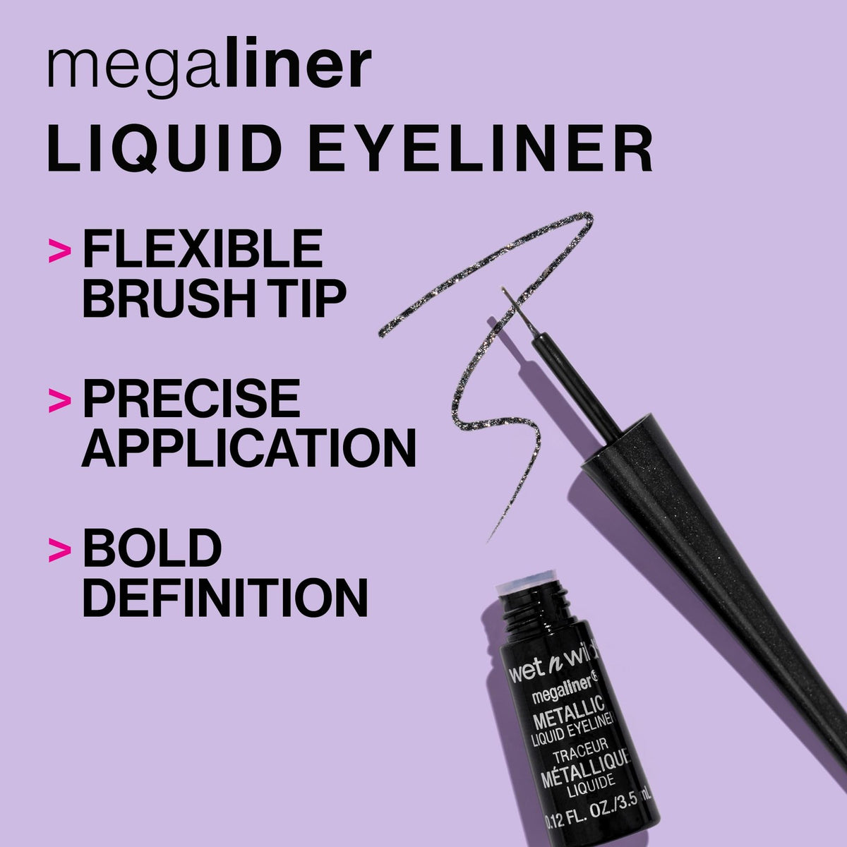 Liquid Eyeliner with Metallic Brown Finish - Long-Wear, Water-Resistant