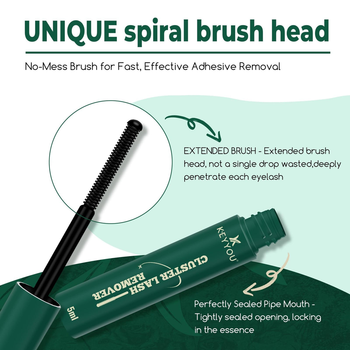 Oil-Based Lash Cluster Remover 5ML - Gentle, Fast, Sensitive Eye Safe
