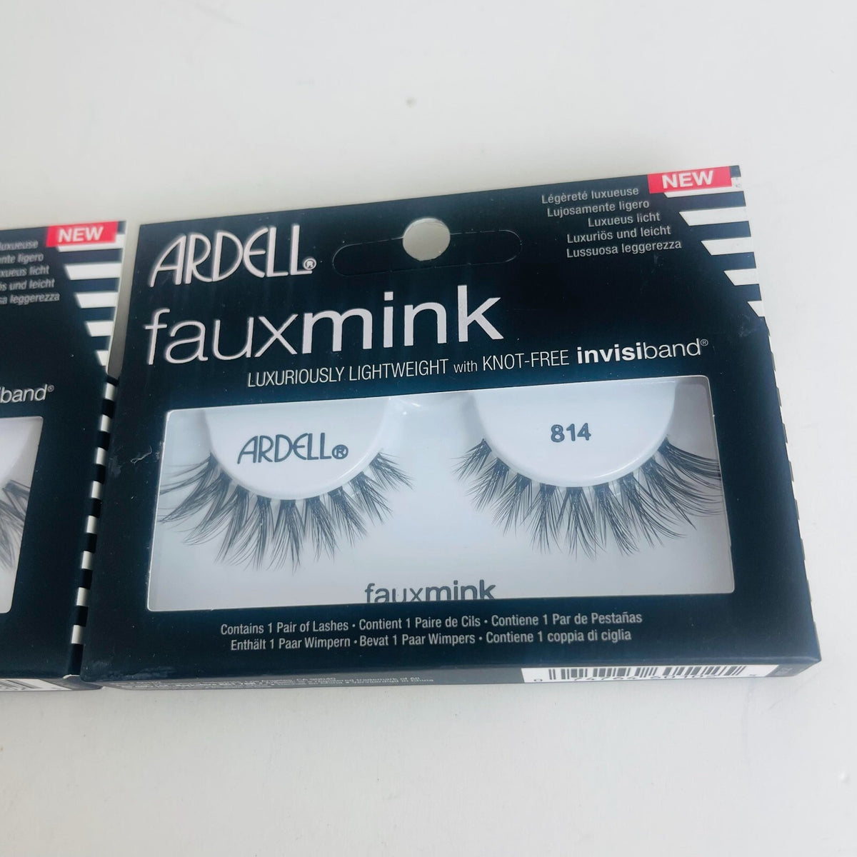 Set of 2 Faux Mink Lash Eyelashes Lightweight Knot-Free Invisiband