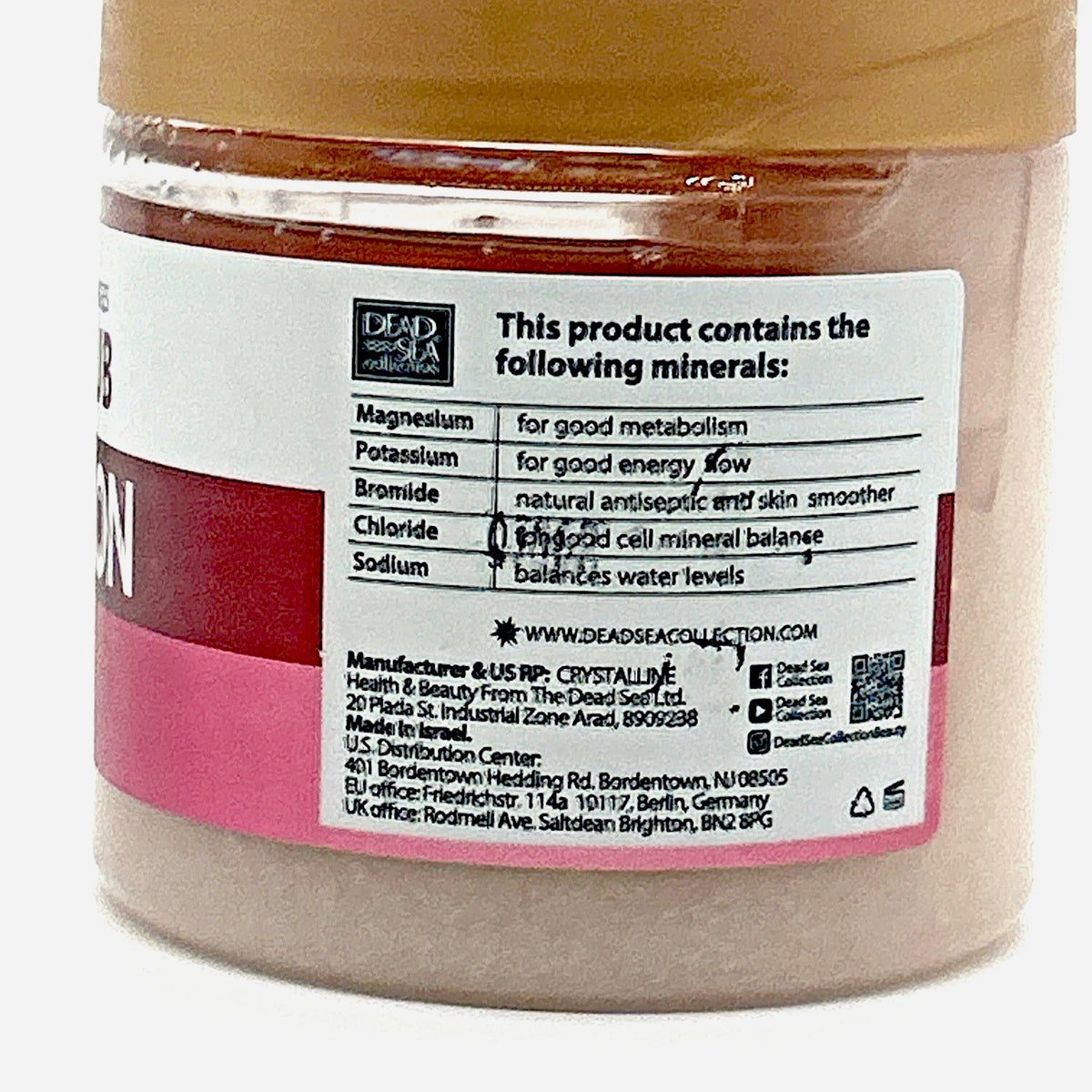 Dead Sea Collection Watermelon Exfoliating Glow Mineral Salt Scrub