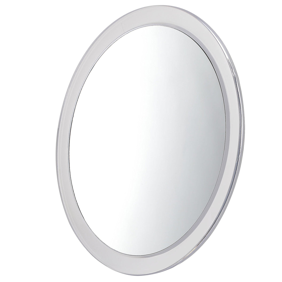 10X Magnifying Bathroom Mirror with Suction Cup - Modern Round Design