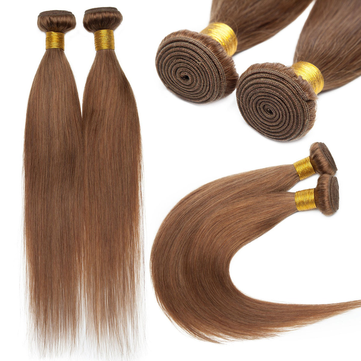 Brazilian Human Hair Extensions 3 Bundles Virgin Hair Weaves for Full Head