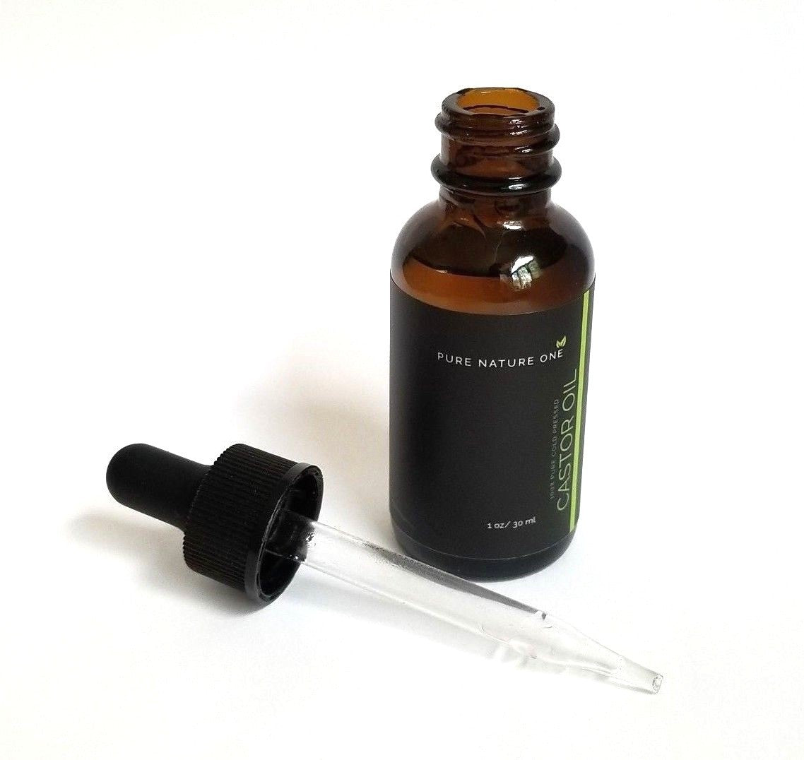 Pure Castor Oil for Eyelash, Eyebrow & Hair Growth - Skin & Face Moisturizer - All Sizes
