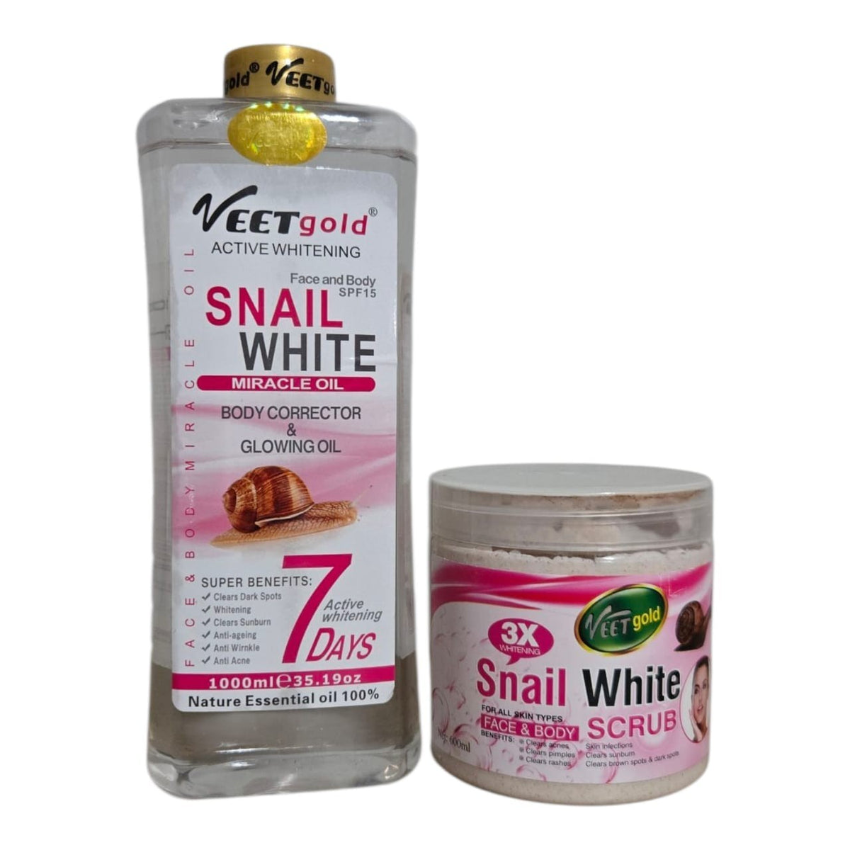 Veet Gold Snail White Body & Face Corrector Oil with Sun Protection SPF 25 1000ml
