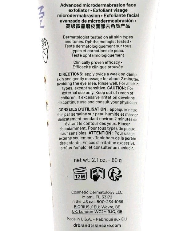 Dr. Brandt Advanced Microdermabrasion Face Exfoliator 2.1 oz Brand