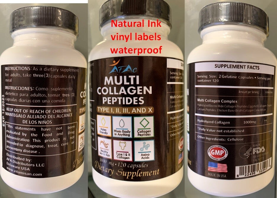 Collagen Peptides Pills - Anti-Aging Supplement for Skin Hair Joints 120 Capsules