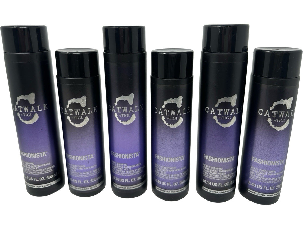 TIGI Catwalk Fashionista Violet Shampoo & Conditioner Set - Lot of 3