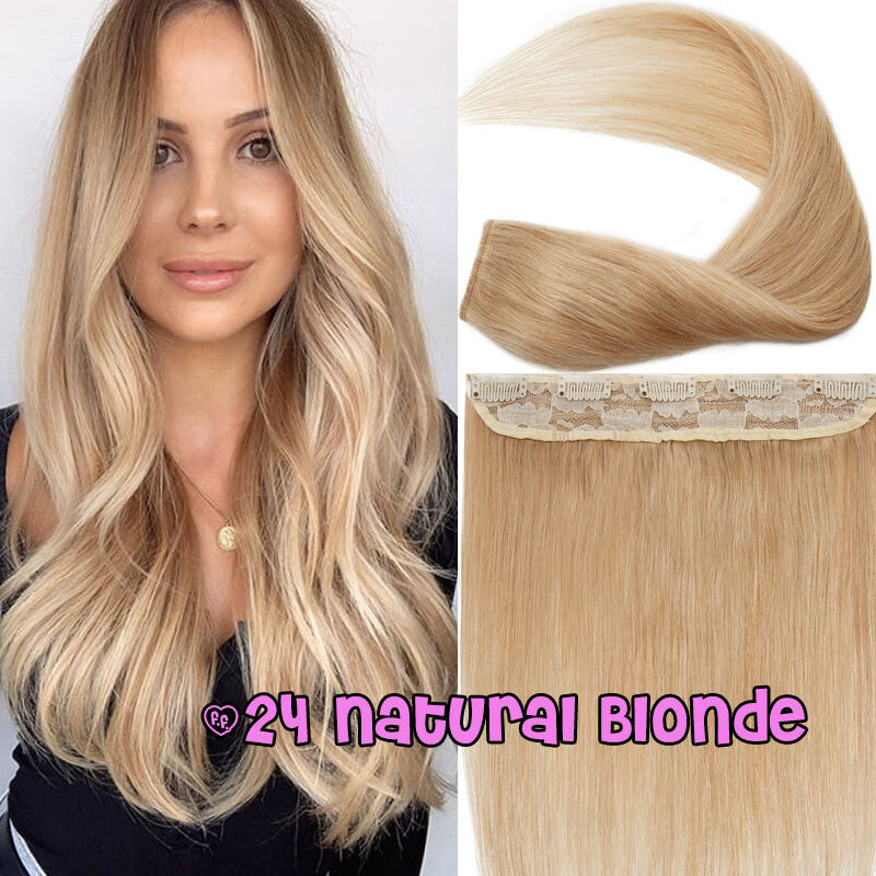 Thick Clip-In Human Hair Extensions Full Head Remy Weft - Various Lengths & Colors